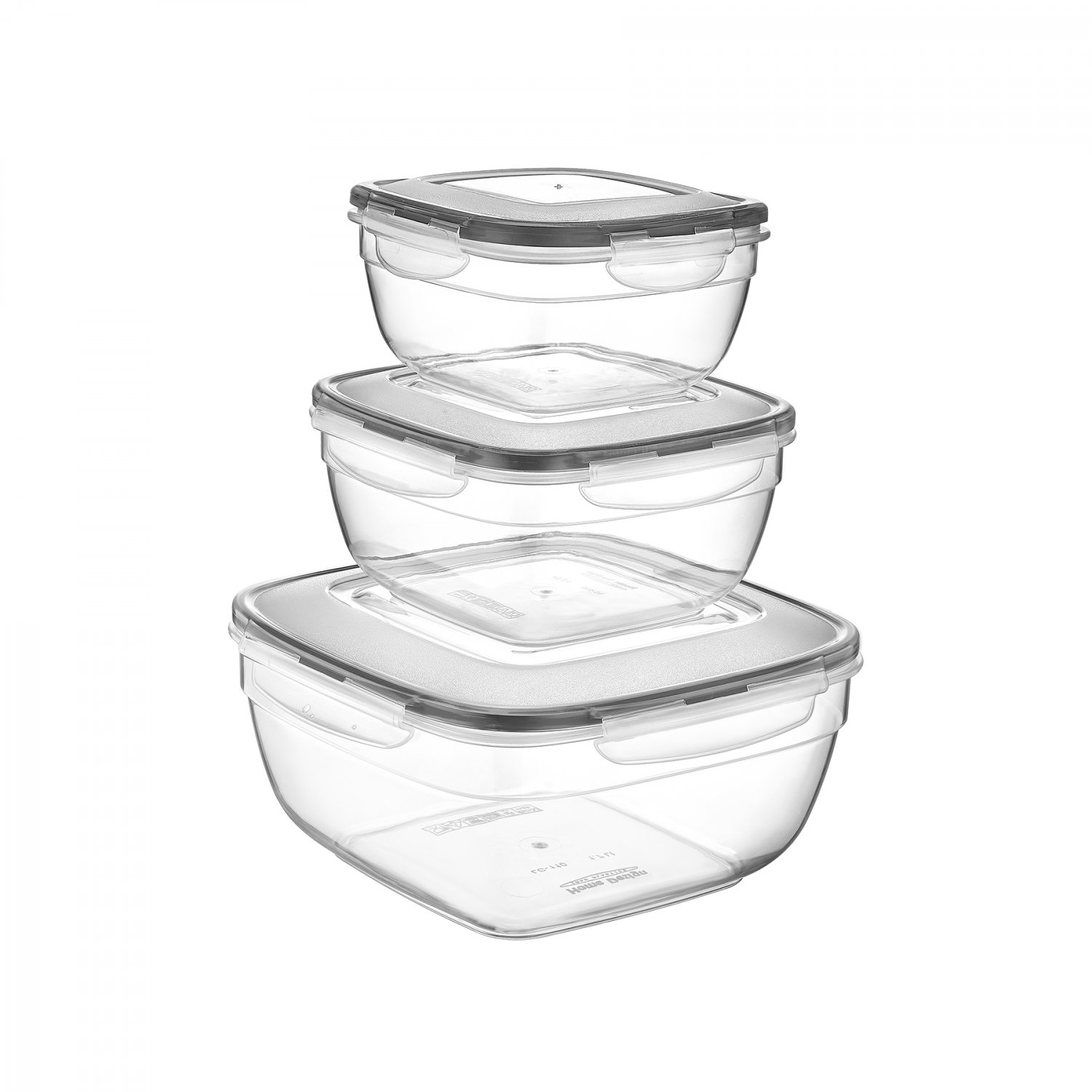 LC-300 FRESH BOX 3-PIECE SET (0,6 LT. + 1 LT. + 1,7 LT.) - Transparent 69AH