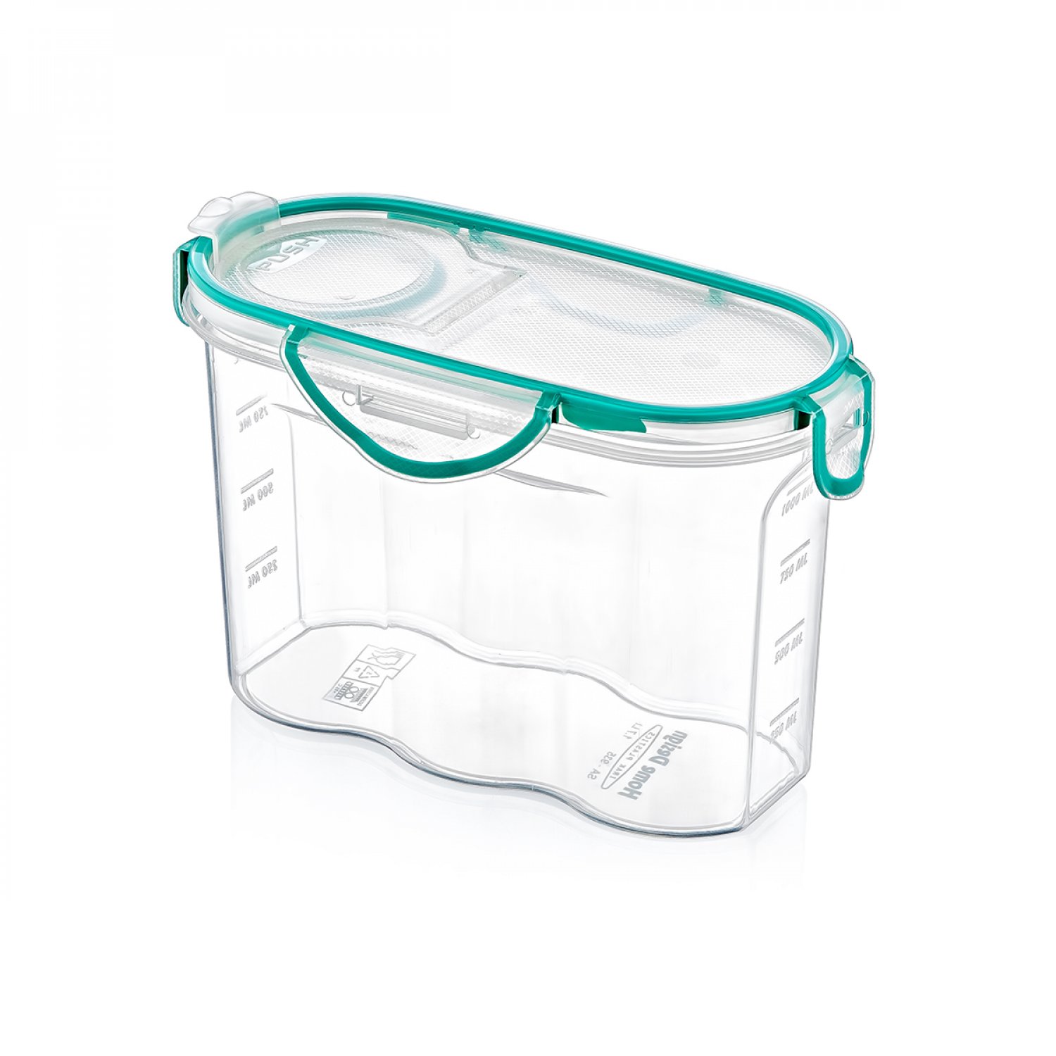 SA-580 FRESH BOX DRY FOOD CONTAINER NO: 1 (1,2 LT. ) - Transparent 1NFS
