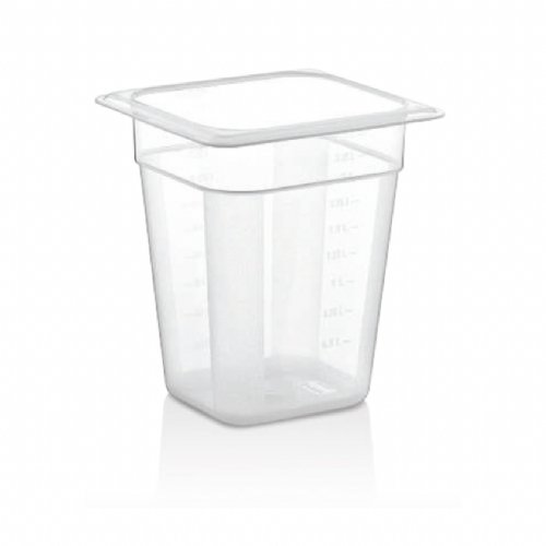 GN PP CONTAINER 200 mm 2,5 Lt - 84 Oz - GNPP-16200 - Clear